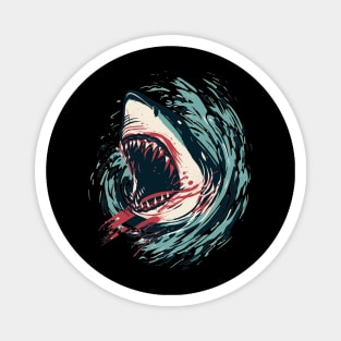 Shark attack horror Magnet